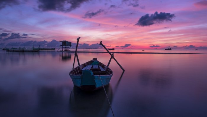 Sunrise Phu Quoc Island Ocean Water Landscape Sky